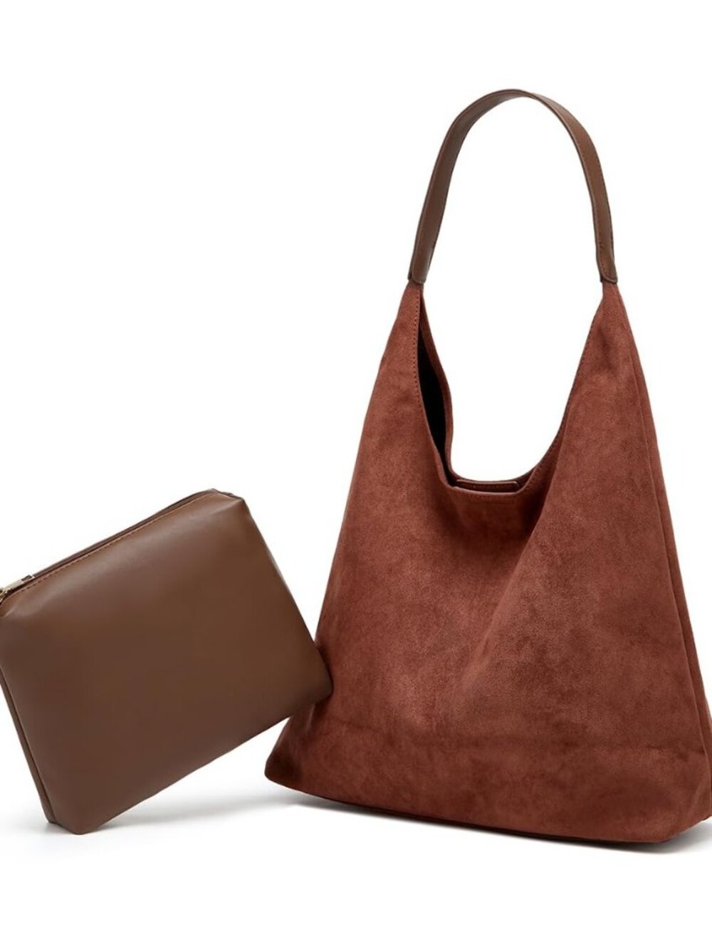 Womens Fashion Suede Shoulder Bags Large Tote Bag Retro Purse Handbag Casual